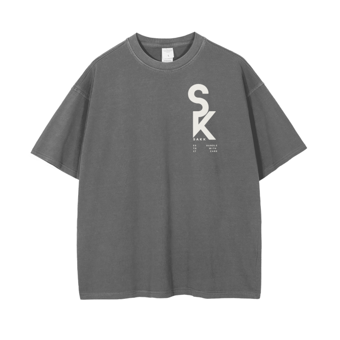 Vintage Wash Drop Shoulder T-Shirt sakkstyles.com